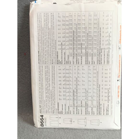 Simplicity 8664 Skirt Sewing Pattern Sizes 4-8 Six Easy Styles - Picture 2 of 2